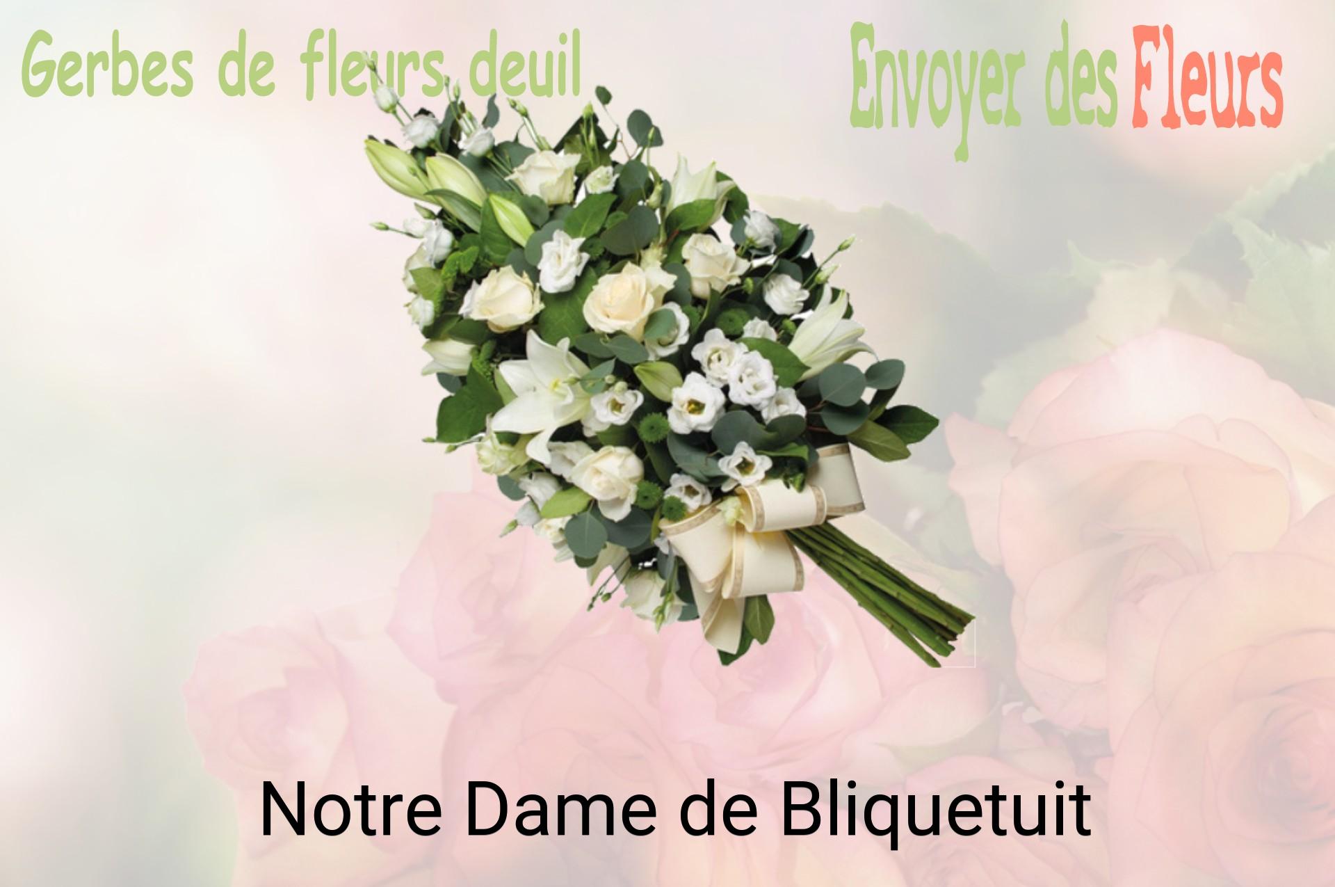 Gerbe de fleurs de deuil livrée à Notre-Dame-de-Bliquetuit